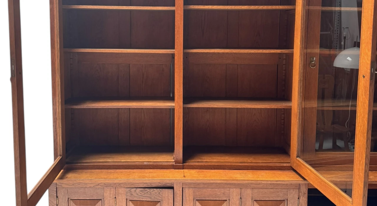 Arts & Crafts Library Bookcase by Willem Penaat for De Woning Amsterdam, 1904